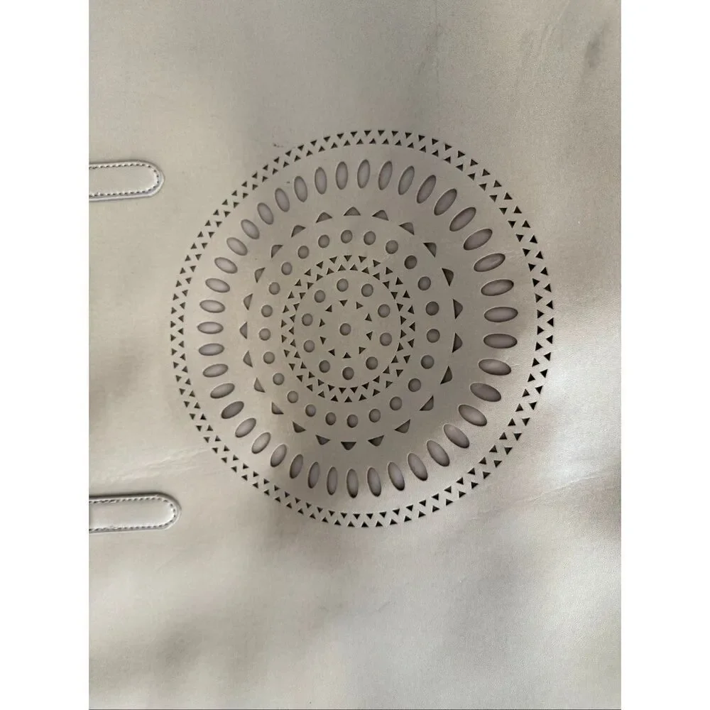 Neiman Marcus Gold Faux Leather Mandala Tote Bag